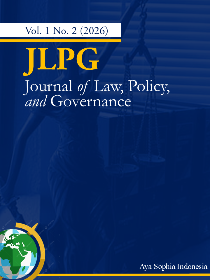 					View Vol. 1 No. 2 (2026): Journal of Law, Policy, and Governance
				